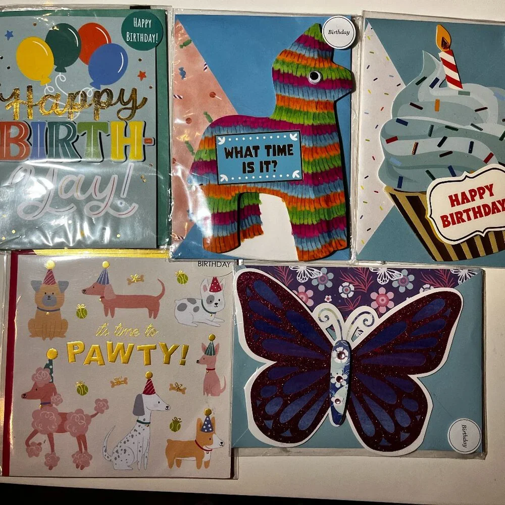 Kids Birthday Cards‎ (Lot of 5) (new)